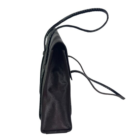 BALLY Vintage Brown Leather Braids Straps Shopper Tote Bag Made in Italy - Picture 3 of 16